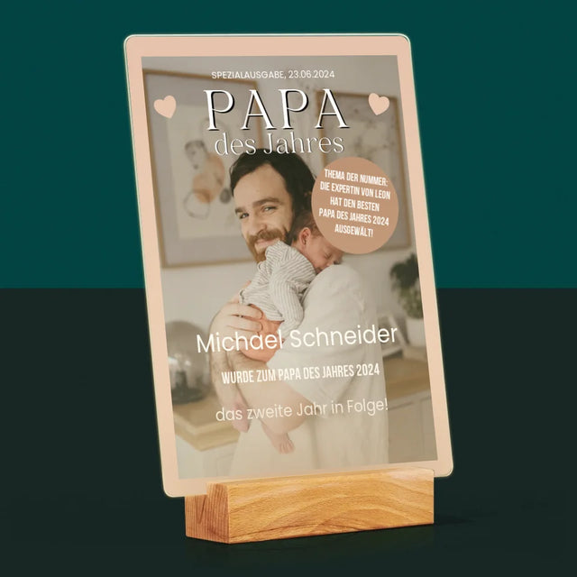 Magazin-Cover: Papa Des Jahres - Druck Auf Acrylglas