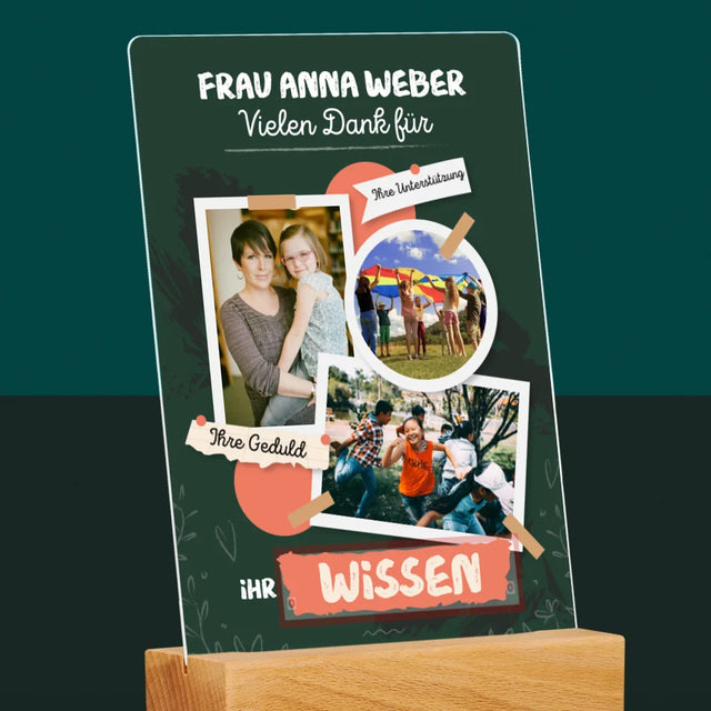 Fotocollage: Vielen Dank Für Ihr Wissen - Druck Auf Acrylglas