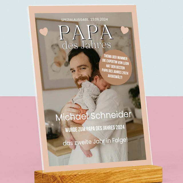 Magazin-Cover: Papa Des Jahres - Druck Auf Acrylglas