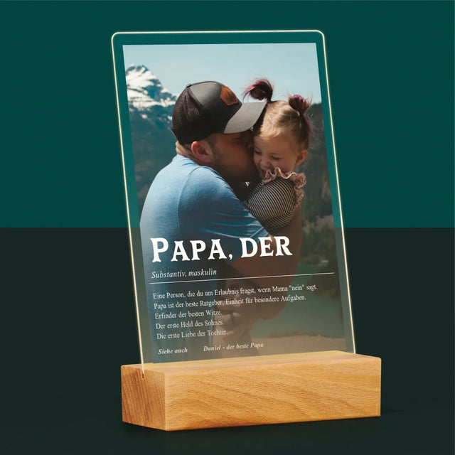 Foto Und Unterschrift: Definition Papa - Druck Auf Acrylglas