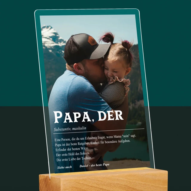 Foto Und Unterschrift: Definition Papa - Druck Auf Acrylglas