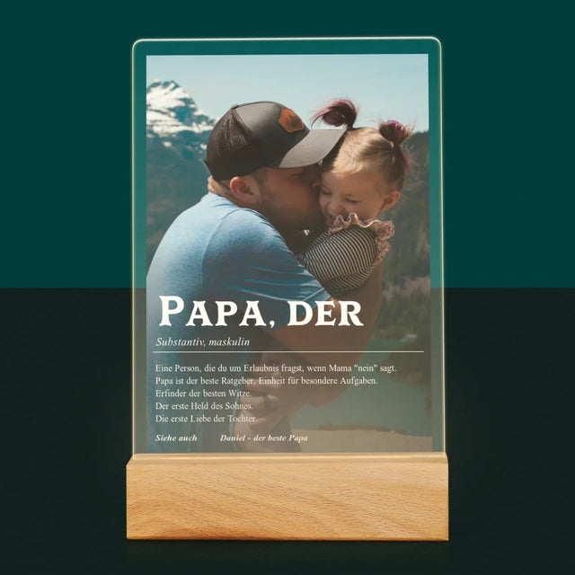 Foto Und Unterschrift: Definition Papa - Druck Auf Acrylglas