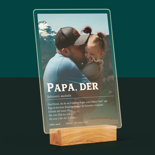 Foto Und Unterschrift: Definition Papa - Druck Auf Acrylglas