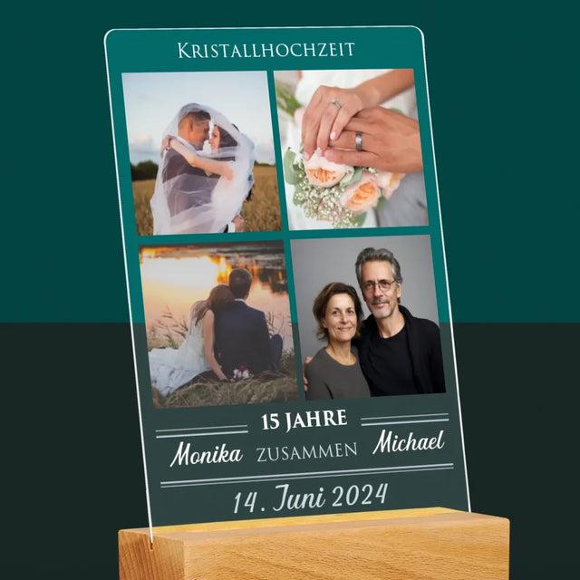 Fotocollage: 15 Jahre Zusammen - Druck Auf Acrylglas