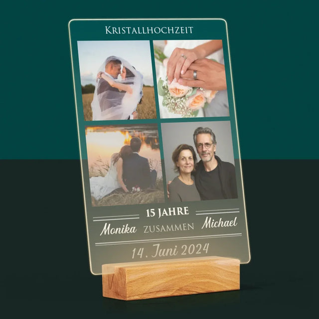 Fotocollage: 15 Jahre Zusammen - Druck Auf Acrylglas