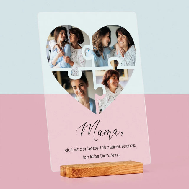 Fotocollage: Herz Puzzle Für Mama - Druck Auf Acrylglas