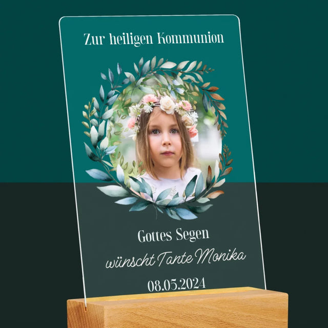 Foto Und Unterschrift: Zur Heiligen Kommunion - Druck Auf Acrylglas