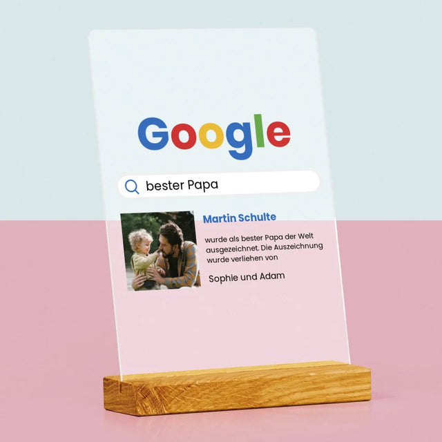 Foto Und Unterschrift: Bester Papa Google-Suche - Druck Auf Acrylglas