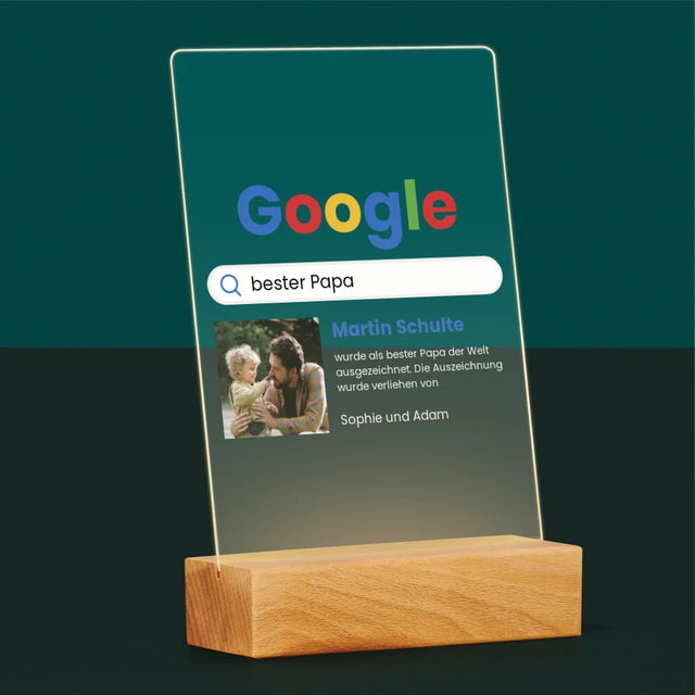 Foto Und Unterschrift: Bester Papa Google-Suche - Druck Auf Acrylglas