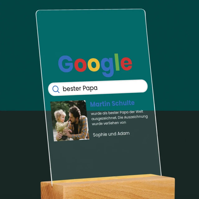 Foto Und Unterschrift: Bester Papa Google-Suche - Druck Auf Acrylglas