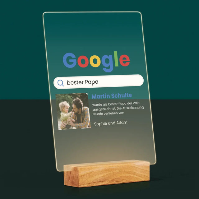 Foto Und Unterschrift: Bester Papa Google-Suche - Druck Auf Acrylglas