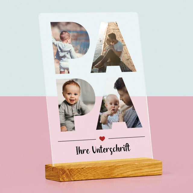 Buchstaben-Collage: Papa - Druck Auf Acrylglas