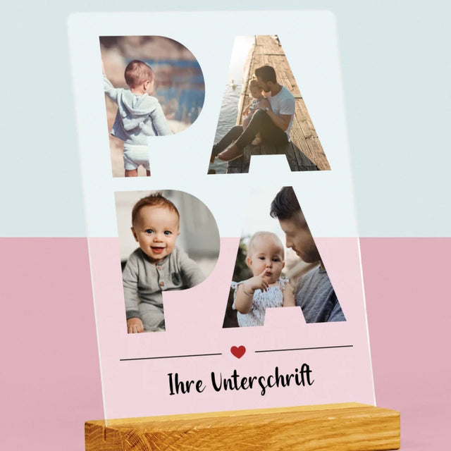 Buchstaben-Collage: Papa - Druck Auf Acrylglas