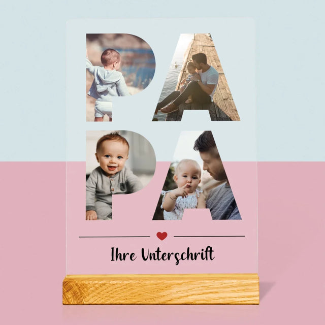 Buchstaben-Collage: Papa - Druck Auf Acrylglas