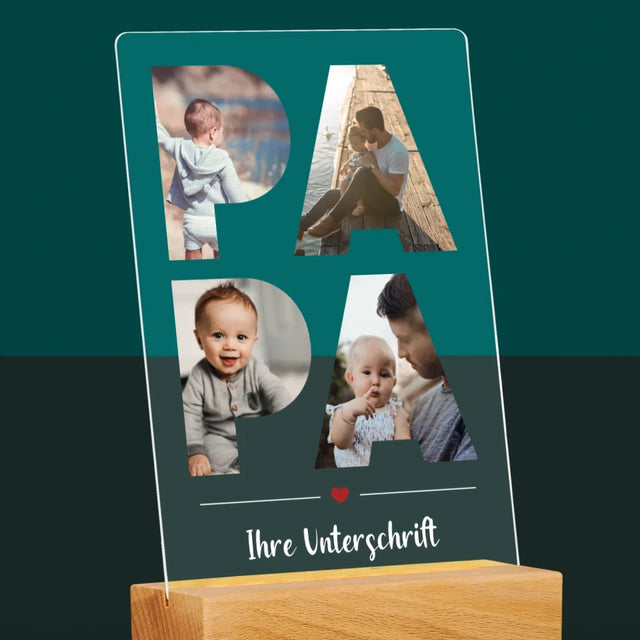 Buchstaben-Collage: Papa - Druck Auf Acrylglas