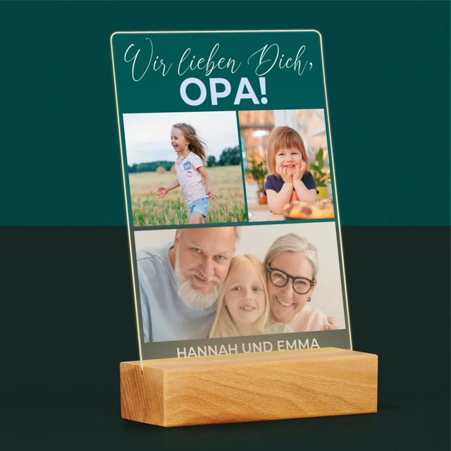 Fotocollage: Wir Lieben Dich, Opa! - Druck Auf Acrylglas