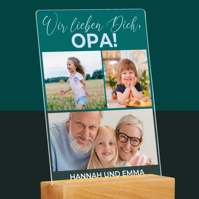 Fotocollage: Wir Lieben Dich, Opa! - Druck Auf Acrylglas