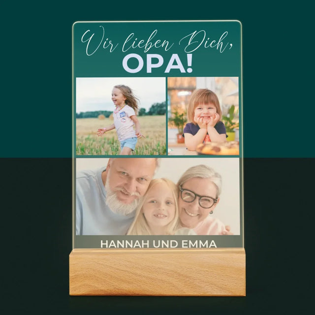 Fotocollage: Wir Lieben Dich, Opa! - Druck Auf Acrylglas