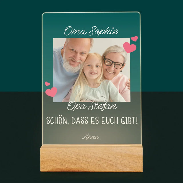 Foto Und Unterschrift: Schön, Dass Es Euch Gibt - Druck Auf Acrylglas