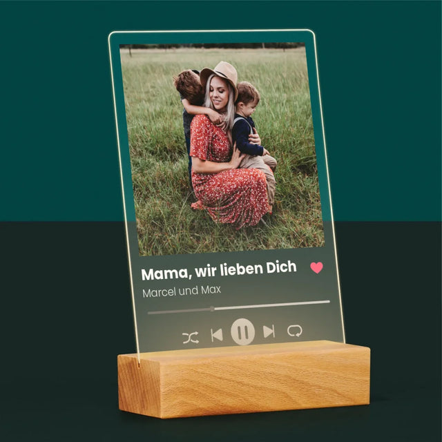 Foto Und Unterschrift: Mama, Wir Lieben Dich - Druck Auf Acrylglas