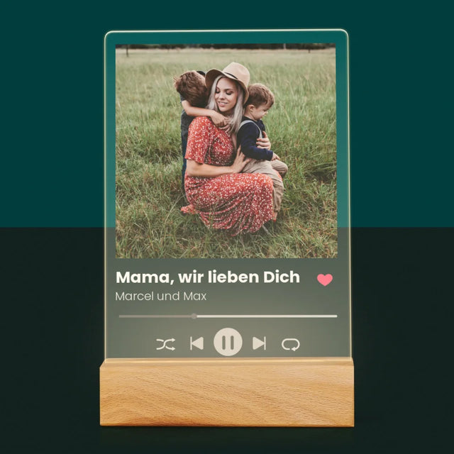 Foto Und Unterschrift: Mama, Wir Lieben Dich - Druck Auf Acrylglas