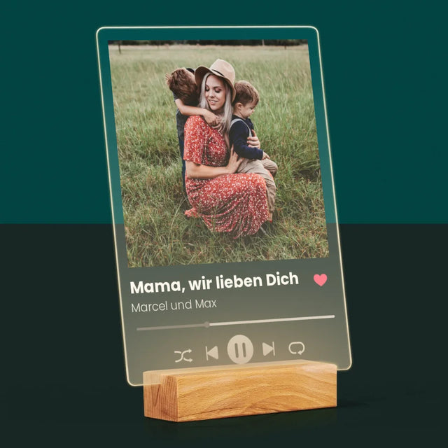 Foto Und Unterschrift: Mama, Wir Lieben Dich - Druck Auf Acrylglas