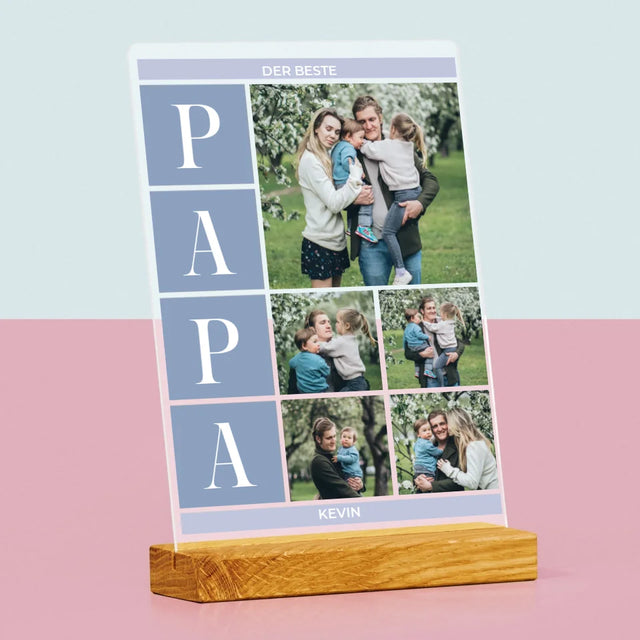 Fotocollage: Bester Papa Collage - Druck Auf Acrylglas