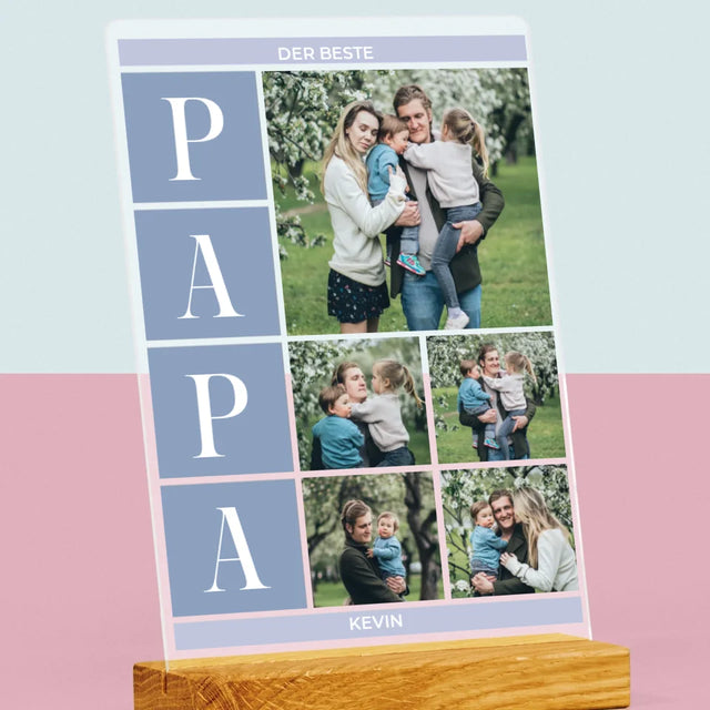 Fotocollage: Bester Papa Collage - Druck Auf Acrylglas