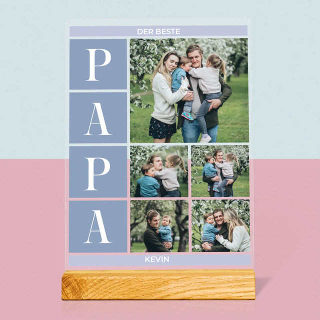 Fotocollage: Bester Papa Collage - Druck Auf Acrylglas