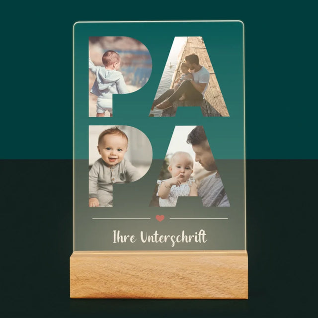 Buchstaben-Collage: Papa - Druck Auf Acrylglas