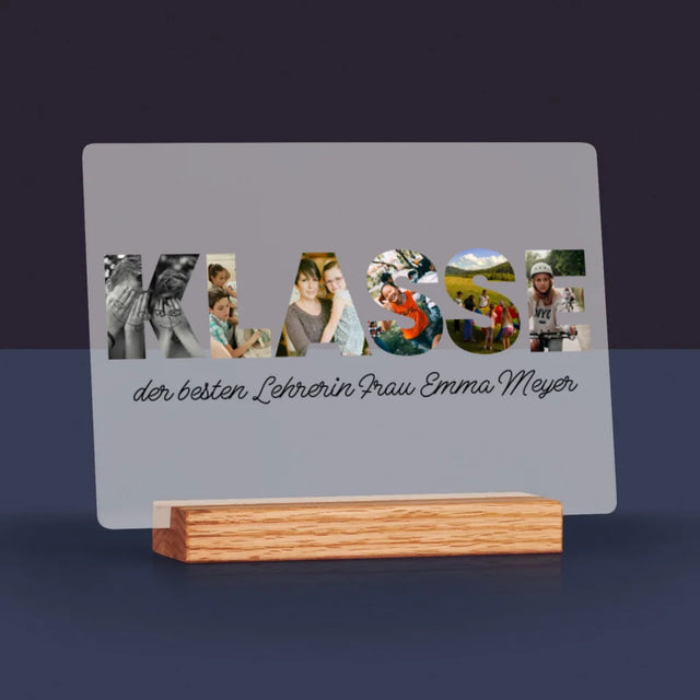 Buchstaben-Collage: Klasse - Druck Auf Acrylglas
