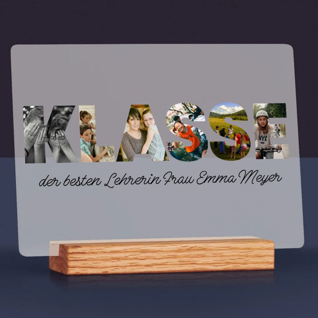 Buchstaben-Collage: Klasse - Druck Auf Acrylglas