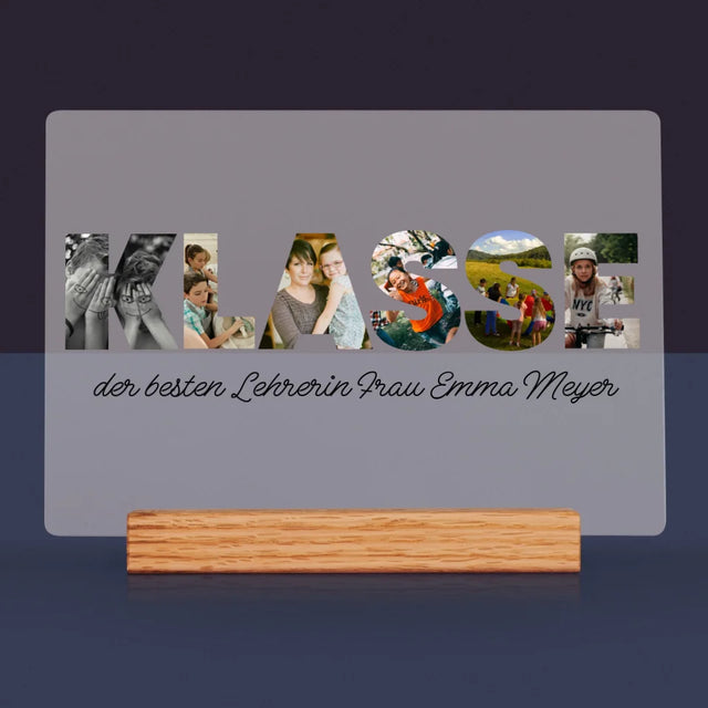 Buchstaben-Collage: Klasse - Druck Auf Acrylglas