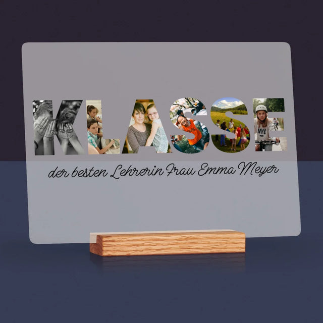 Buchstaben-Collage: Klasse - Druck Auf Acrylglas