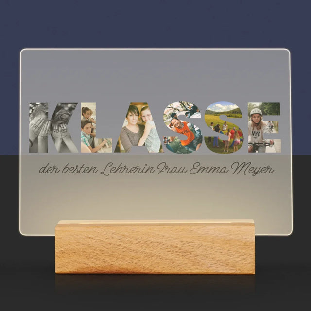 Buchstaben-Collage: Klasse - Druck Auf Acrylglas