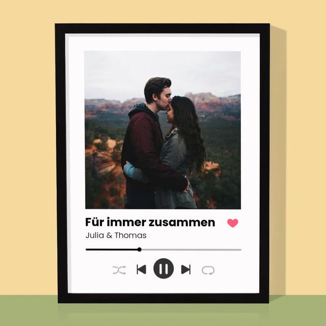 Foto Und Unterschrift: Ihr Foto Spotify - Druck Mit Rahmen 30X40