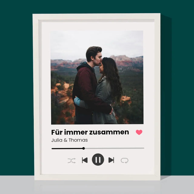 Foto Und Unterschrift: Ihr Foto Spotify - Druck Mit Rahmen 30X40