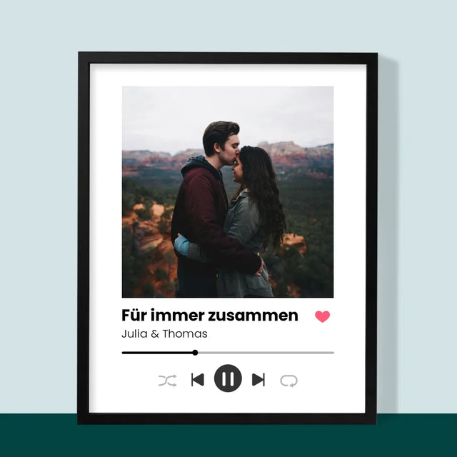 Foto Und Unterschrift: Ihr Foto Spotify - Druck Mit Rahmen 30X40