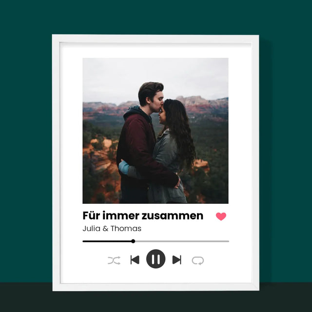 Foto Und Unterschrift: Ihr Foto Spotify - Druck Mit Rahmen 30X40