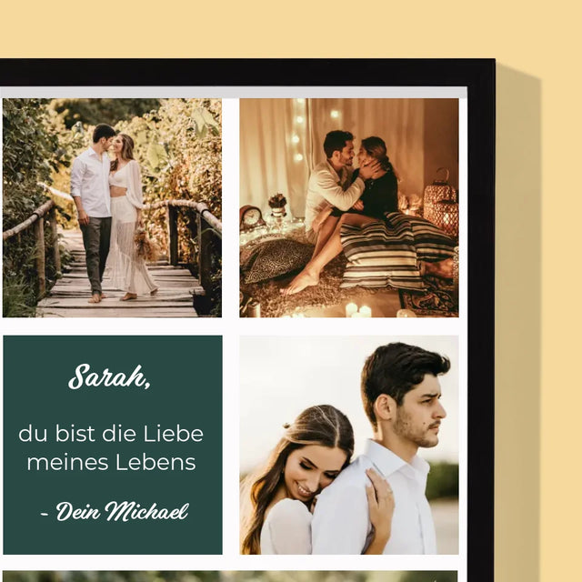 Fotocollage: Liebe Collage - Druck Mit Rahmen 30X40