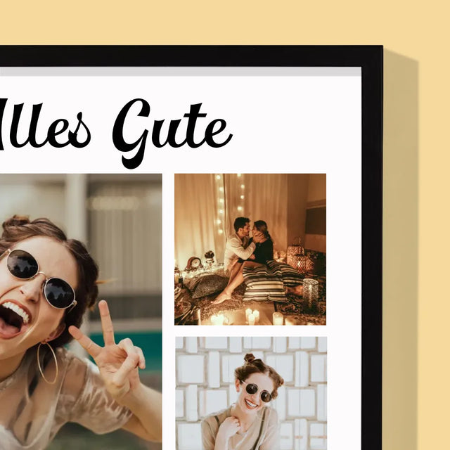 Fotocollage: Geburtstags-Collage - Druck Mit Rahmen 30X40