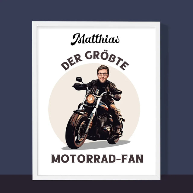 Ihr Avatar: Motorrad-Fan - Druck Mit Rahmen 30X40