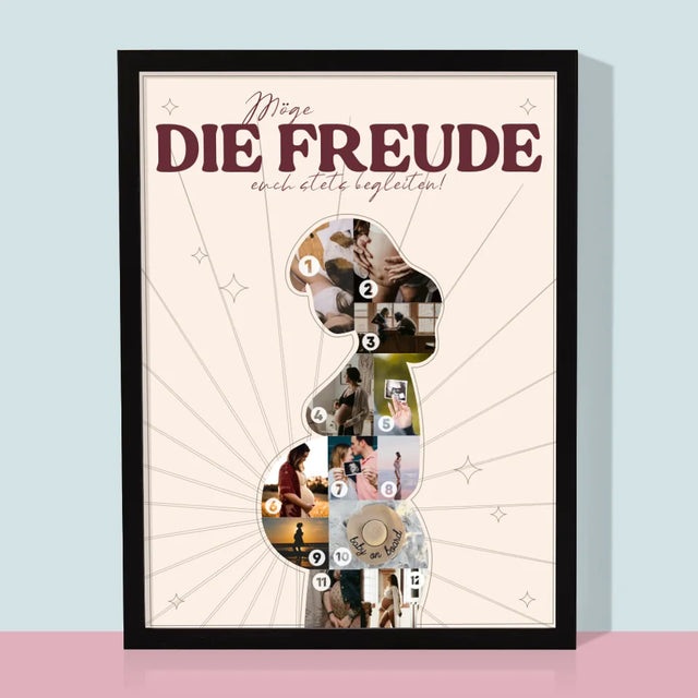 Form-Collage: Freude - Druck Mit Rahmen 30X40