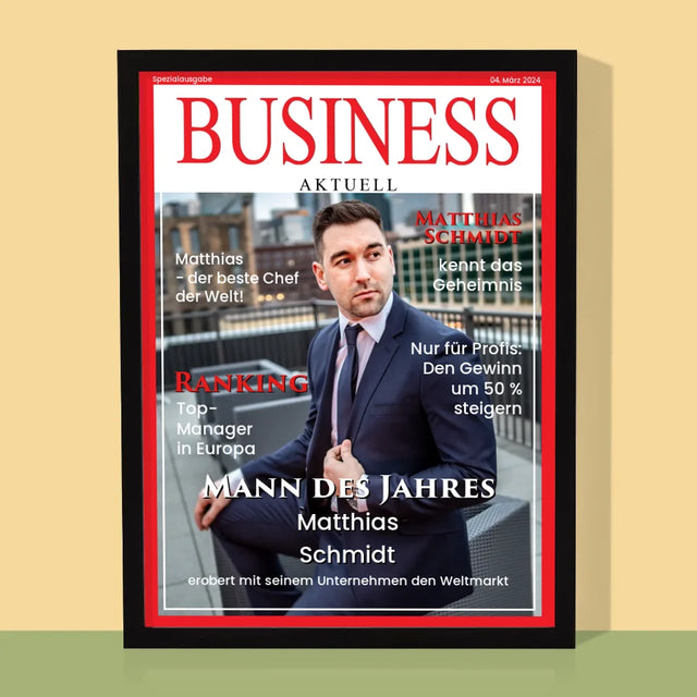 Magazin-Cover: Business Aktuell - Druck Mit Rahmen 30X40