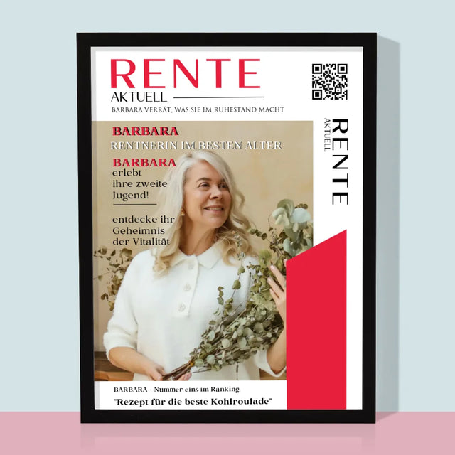 Magazin-Cover: Rente Aktuell - Druck Mit Rahmen 30X40