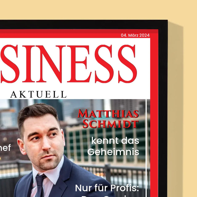 Magazin-Cover: Business Aktuell - Druck Mit Rahmen 30X40