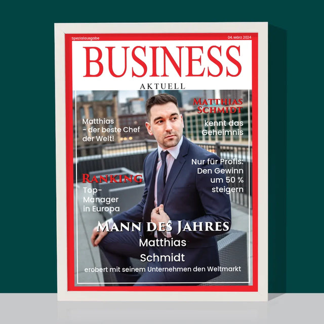 Magazin-Cover: Business Aktuell - Druck Mit Rahmen 30X40