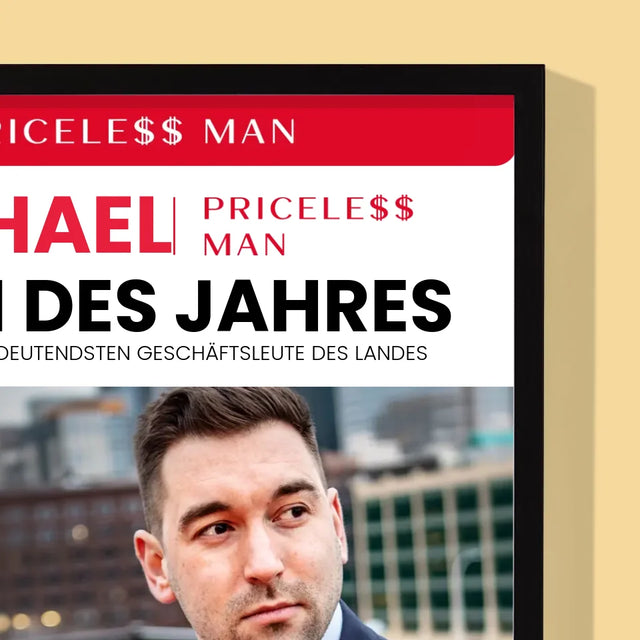 Magazin-Cover: Priceless Man - Druck Mit Rahmen 30X40