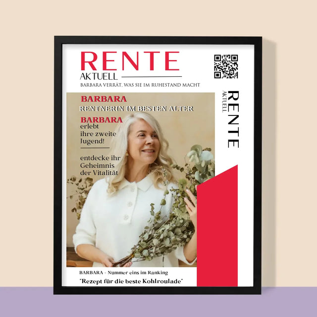 Magazin-Cover: Rente Aktuell - Druck Mit Rahmen 30X40