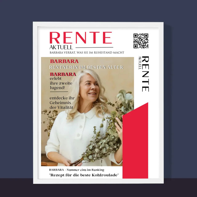 Magazin-Cover: Rente Aktuell - Druck Mit Rahmen 30X40